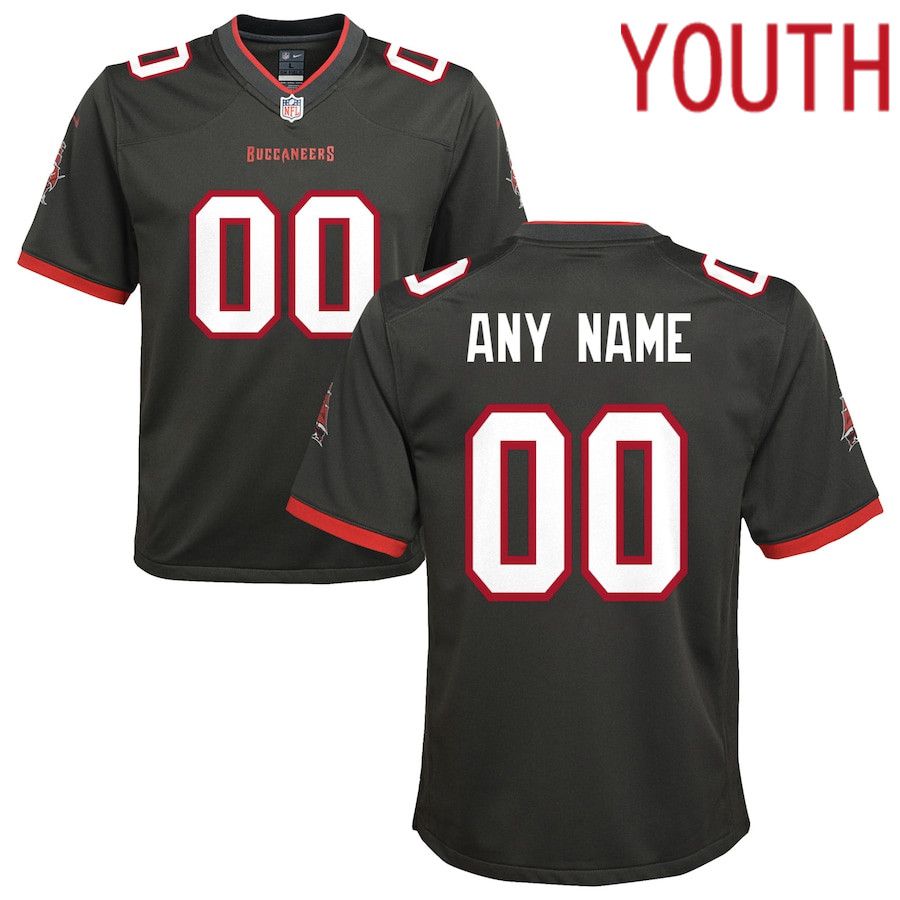 Youth Tampa Bay Buccaneers Nike Pewter Alternate Custom Game NFL Jersey->seattle seahawks->NFL Jersey